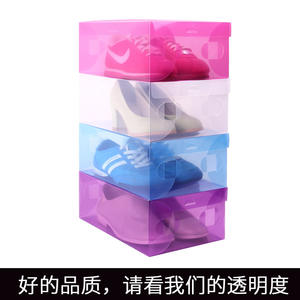 Organisateur de chaussures en plastique transparent, style tiroir, rectangulaire, avec couvercle rabattable, durable, anti-poussière, type autoportant, boîte de rangement pour vêtements - Product Image 5