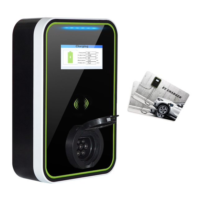 7kw14KW Wallbox EV Charging Station Type 2 Commercial Home Use Smart J1772 EV Charger Smart App Home With APP WiFi OCPP