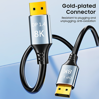 Câble Displayport vers Displayport haute vitesse 4K à 144 Hz Câble HD DP 1.4 PD pour les câbles audio et vidéo TV de jeu
