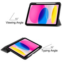 Étui pour tablette en cuir PU personnalisé avec fonction de mise en veille automatique pour iPad, coque arrière antichoc en TPU avec support pour stylet