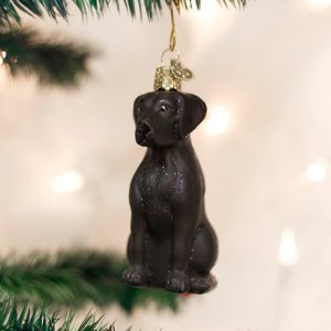 Adorno Navideño de Cristal Soplado con Forma de Perro <span class=keywords><strong>Labrador</strong></span> Negro, Estilo Clásico, 3.75 x 1.5 - Product Image 2
