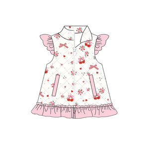 Puresun Vente en gros Gilet matelassé pour filles style hiver personnalisé, imprimé floral, chaud et confortable, veste <span class=keywords><strong>sans</strong></span> manches matelassée pour enfants de 10 à <span class=keywords><strong>12</strong></span> <span class=keywords><strong>ans</strong></span> - Product Image 2