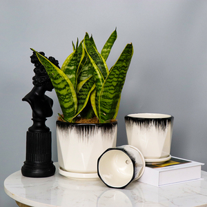 Pots <span class=keywords><strong>de</strong></span> <span class=keywords><strong>fleurs</strong></span> en céramique pour jardin, ensembles OEM, <span class=keywords><strong>Pot</strong></span> <span class=keywords><strong>de</strong></span> plante classique en céramique, offre spéciale - Product Image 1