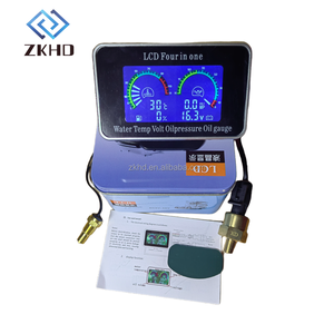12V/24V 4-in-1 tinh thể lỏng áp suất dầu vôn kế nhiệt độ nước dầu mét với 10 mét cảm biến nhiệt độ cho xe ô tô và xe tải - Product Image 1