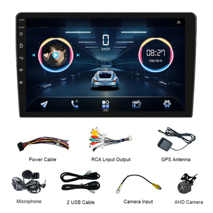 <span class=keywords><strong>Autoradio</strong></span> Android Double Din à écran tactile avec <span class=keywords><strong>WiFi</strong></span> GPS Mirror Link Lecteur multimédia de voiture Support avec caméra de recul - Product Image 1