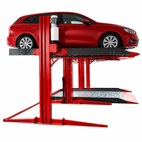 Équipement de stationnement de voitures à deux poteaux pour garage domestique, système de stationnement à deux niveaux pour villas privées et garages résidentiels
