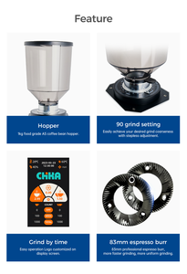 2025 à perte ZF83 Super Silo de soja 1 kilogramme Moulin à café d'hôtel haut de gamme Moulin réglable à 90 échelles à haute efficacité - Product Image 6