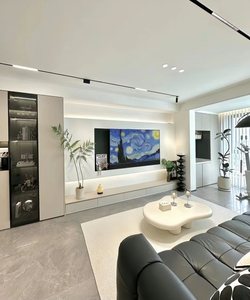 Prima tùy chỉnh TV tủ đơn vị Set tường Bảng điều chỉnh hiện đại tối giản phong cách thiết kế với LED phòng khách phòng ngủ TV tủ - Product Image 1