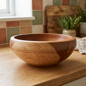 BS INTERNATIONAL Handmade Vintage Japanese Acacia Wood Eco-Friendly Lightweight Salad <b>Bowls</b> Polished Technique Stylish Party - Product Image 1