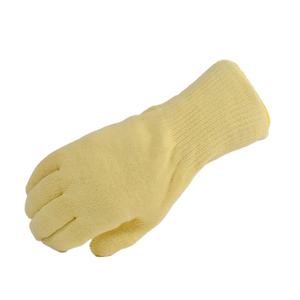 Personalizado 250 ℃    Guantes Resistentes al Calor de Aramida y Algodón Amarillo de Doble Capa, Guantes Largos con Puño, Resistentes a Cortes y Llamas - Product Image 2