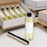 Diffuseur de parfum d'ambiance cylindrique sans alcool de 50 ml avec bâtonnets pour huiles essentielles