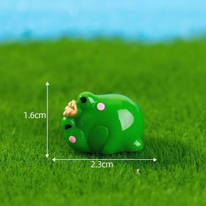 Hot Bán Thu Nhỏ Nhựa Vương Miện Ếch Châu Âu Vườn Trang Trí Nội Thất Nhà Dollhouse Thu Nhỏ Thủ Công Động Vật Bán Buôn Có Sẵn - Product Image 5