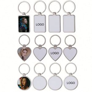 JW8577 Sublimation Blanks Keychain Rectangle Sublimation Transfer Blanks with Metal Round Key Rings for Heat Press - Product Image 6