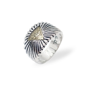 Classic 925 Argento Occhio di Horus Anello Per Gli Uomini - Product Image 1