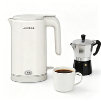 Bouilloire électrique à ébullition rapide de 1,7 L en acier de qualité alimentaire avec arrêt automatique pour les amateurs de café et de thé du matin