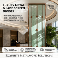 Paravent décoratif hexagonal en acier inoxydable découpé au laser, style Art déco moderne et luxueux, pour hôtel