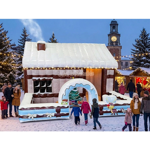 Combinaison de maisons de <span class=keywords><strong>village</strong></span> de Noël sur le thème hivernal pour centres commerciaux et événements en plein air, certifiée sûre - Product Image 1