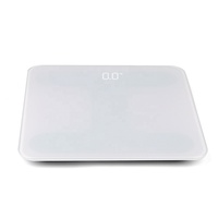 Verre trempé blanc froid analyseur de mesure Bmi sain balance de salle de bain intelligente indice corporel pesant balance de graisse corporelle numérique