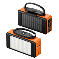 Lampe de poche portable 50000mAh pour le camping, banque d'alimentation solaire 30000mAh à charge rapide avec 2 câbles intégrés