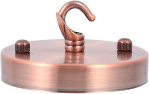 Canopée led Vintage en Bronze rouge, avec <span class=keywords><strong>crochet</strong></span> en fer, <span class=keywords><strong>luminaire</strong></span> décoratif d'intérieur, idéal pour un lustre ou comme accessoire - Product Image 2