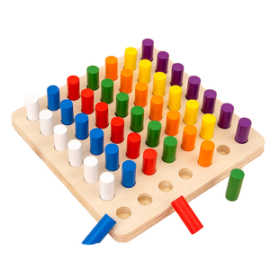 Bâton d'insertion sensoriel en bois coloré, aide pédagogique pour les enfants de 4 à 6 ans, puzzle de reconnaissance des couleurs, jouet éducatif - Product Image 1