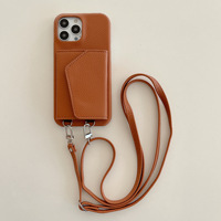 Dompet Tas Selempang dengan Tali Bahu, Cermin, Kantong Kartu, Kantong Belakang, Tas Ponsel Selempang, Tali Lanyard, Casing Ponsel untuk iPhone 18pro Max