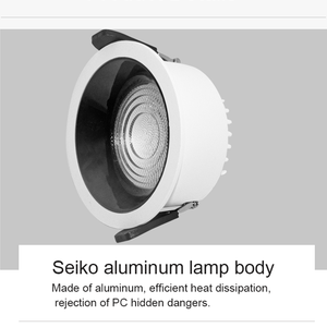 Luz LED COB <span class=keywords><strong>de</strong></span> Alta Luminosidad <span class=keywords><strong>de</strong></span> 12W-60W, Aluminio, Alto Flujo Luminoso, Regulable, Antideslumbrante, Downlights Modernos para el Hogar, SMD Empotrados - Product Image 5