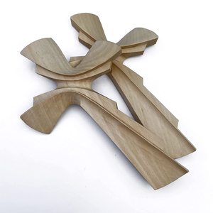 Petite croix murale vintage en bois sculpté à <span class=keywords><strong>la</strong></span> main pour chambre à coucher, <span class=keywords><strong>chapelle</strong></span> et décor spirituel, objets en bois cadeau - Product Image 4