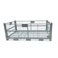 Gaiola de Armazenamento de Metal Galvanizado Dobrável de Alta Resistência