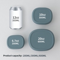 Bac à collation en silicone de qualité alimentaire boîtes à bento pour le déjeuner et l'école des enfants