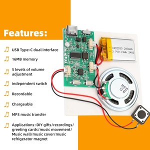 프로그래머블 사운드 레코더 모듈 DIY 음악 음성 녹음 모듈 칩 스피커 포함 - Product Image 6