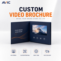 Carte vidéo LCD personnalisée OEM, livre vidéo, brochure vidéo, mailer vidéo, présentoir vidéo pour la promotion de cadeaux de mariage