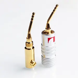 Steker Pisang Nakamichi Kabel Speaker Berlapis Emas Pin Kawat Malaikat Sekrup Konektor Kunci untuk Musik HiFi Audio