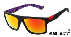 Gafas de sol con revestimiento reflectante de diseñador de marca, gafas de sol cuadradas con pinchos - Product Image 4