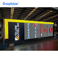 Pylône de signalisation directionnel en aluminium personnalisé en usine, panneau éclairé LED extérieur sur mesure pour station-service avec télécommande