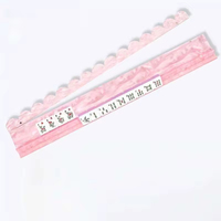 Règle de Mahjong en acrylique transparente, style vague magnétique, couleur écaille de tortue, 1 lot de 4