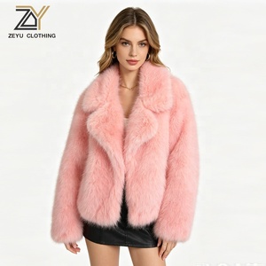 <span class=keywords><strong>Abrigo</strong></span> de Piel Sintética <span class=keywords><strong>Rosa</strong></span> para Mujer Zeyu, Invierno 2026, Cálido, Grueso, Corto, con Solapa Grande, Chaqueta Extra Grande y Esponjosa, Ropa Exterior de Lujo para Damas - Product Image 1