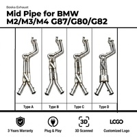 Tuyaux BSK SUS304 de longueur égale, tube intermédiaire en Z pour BMW M3/M4 G80/G82/G87/G8X 3.0T 2021-2024, système d'échappement Boska à son actif