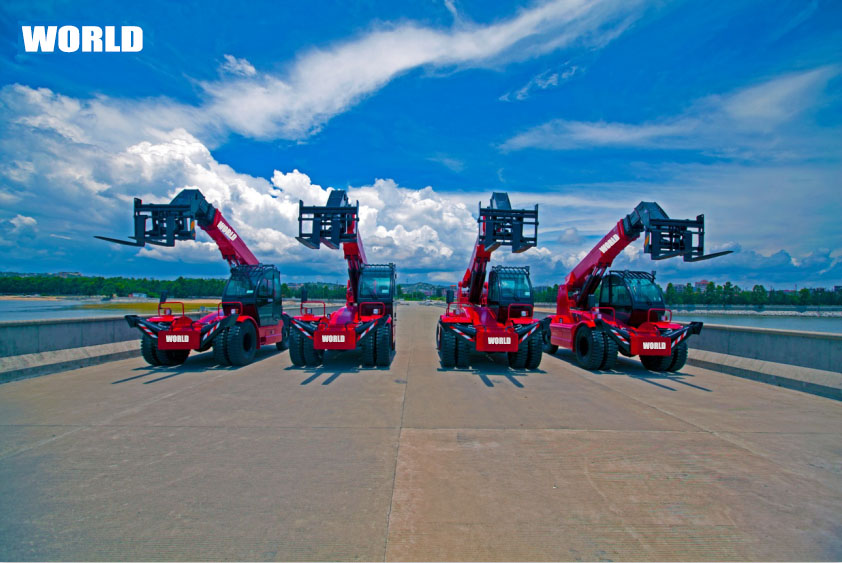 World 5 Ton Rough Terrain Forklift With Certification Telescopic Handler Forklift