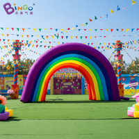 Arche gonflable publicitaire portable pour location d'équipements, tunnel gonflable personnalisé pour mariages et fêtes, arche gonflable arc-en-ciel pour événements extérieurs