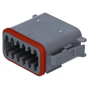 DT 12 Pin Gray Female Deutsch Waterproof Electrical Wire Connector Receptacle with Reduced Dia Seals DT06-12SA-C015