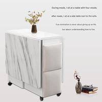 Vente directe d'usine, table à manger pliante multifonctionnelle en bois de style moderne et minimaliste, adaptée à un usage domestique