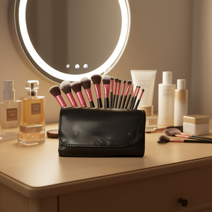 Juego de brochas de maquillaje Myrva, 15 Uds., brochas de polvo ultra suaves para aplicación facial, mango de plástico de forma redonda - Product Image 2