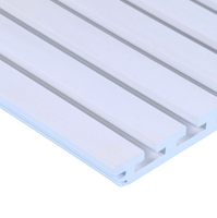 Panneaux de présentation rainurés en PVC écologique imperméable de 18 mm d'épaisseur, couleur personnalisée, design contemporain, faciles à nettoyer, longueur 4 pieds, pour centre commercial