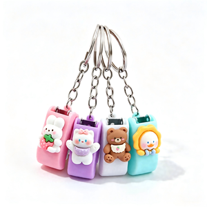 Mini Dibujos Animados Personalizados al por Mayor, Manuales, 10 Unidades #   Grapadora de Papelería para Oficina y Escuela, Linda para Niñas, Mini Grapadora Portátil con Colgante de Llavero - Product Image 5