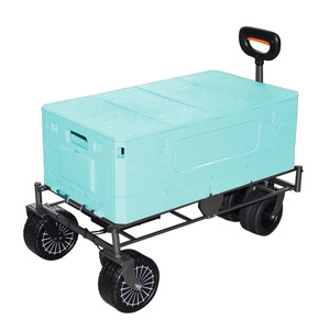 모터 구동 휴대용 접이식 카트 500W 브러시리스 모터 장거리 배터리 전지형 타이어 100kg 적재 용량 쇼핑용 - Product Image 3