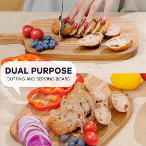 Tagliere da cucina in Acacia con manico per carne, pane e frutta, regalo perfetto per lo Chef - Product Image 4