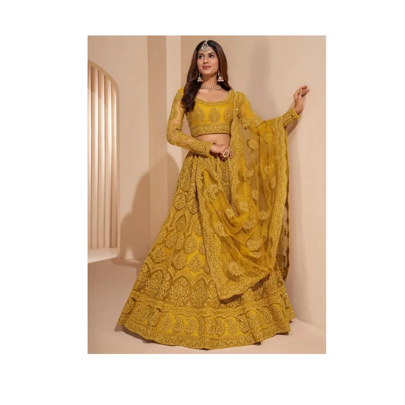 Wending Lehenga Choli de qualité supérieure pour les mariages et les fêtes du fournisseur indien disponible au prix de gros