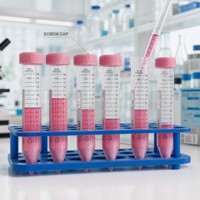 Tube à centrifuger stérile jetable en plastique de 15 ml, série Rose, pour laboratoire, emballé sous sachet scellé, vente en gros