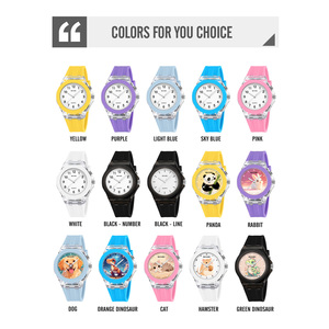 Kids' cartoon watch Student waterproof quartz wristwatch with silicone strap Water resistance and clear number markings - Product Image 3